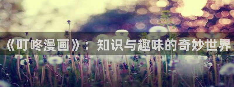 韩漫纯爱漫画：《叮咚漫画》：知识与趣味的奇妙世界